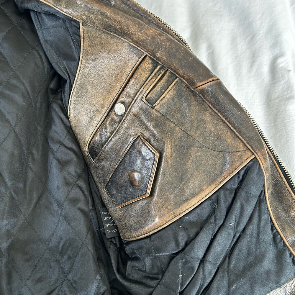Leather Flight Jacket - image 6